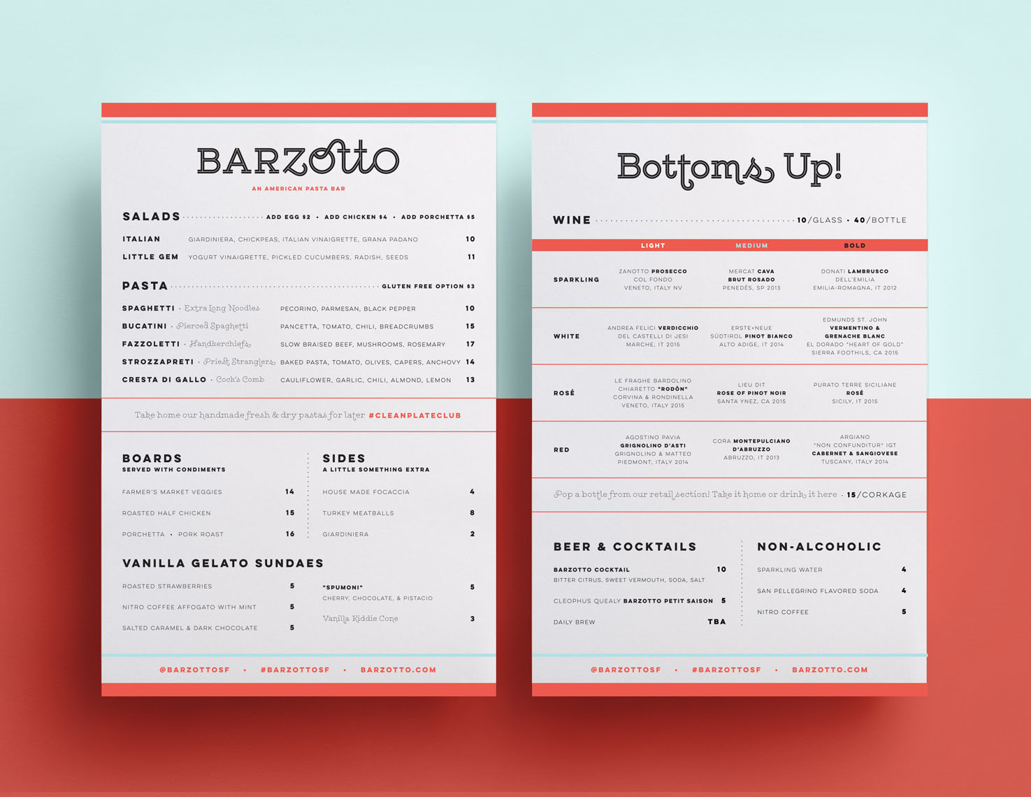 Graphic design work from DANIELLE MOORE for Barzotto.